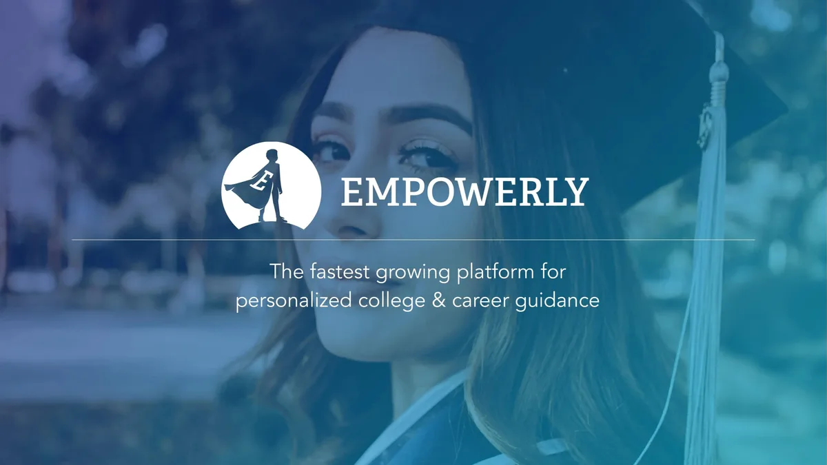 Empowerly coaches students through applications to top colleges like Princeton and Stanford. Check out the 13-slide pitch deck it used to raise $10 million. · slide 1