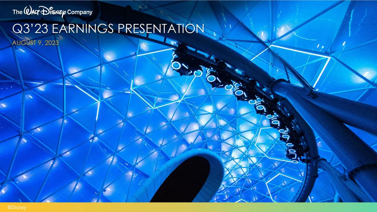 Disney | Results Presentation Deck | 19 slides · slide 1
