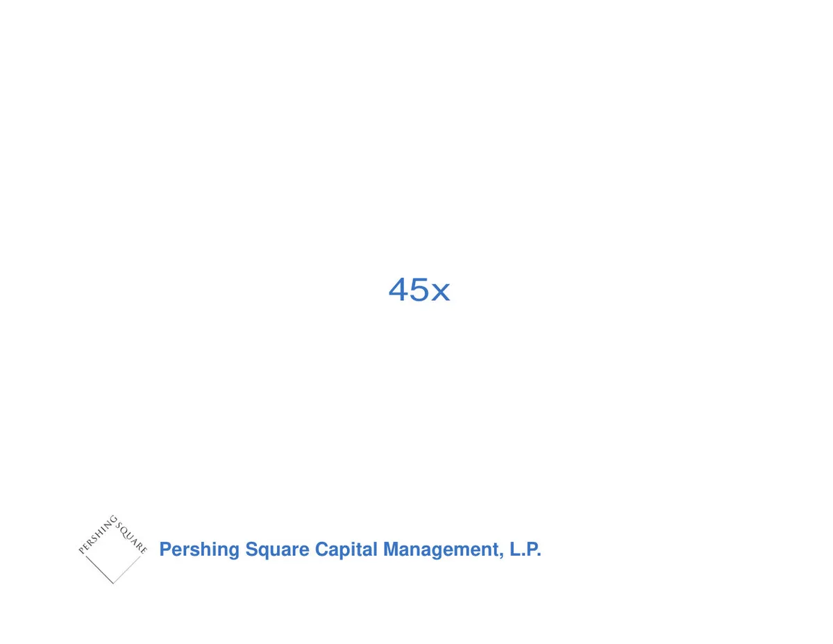 Minimalist slide with a single metric and company branding.