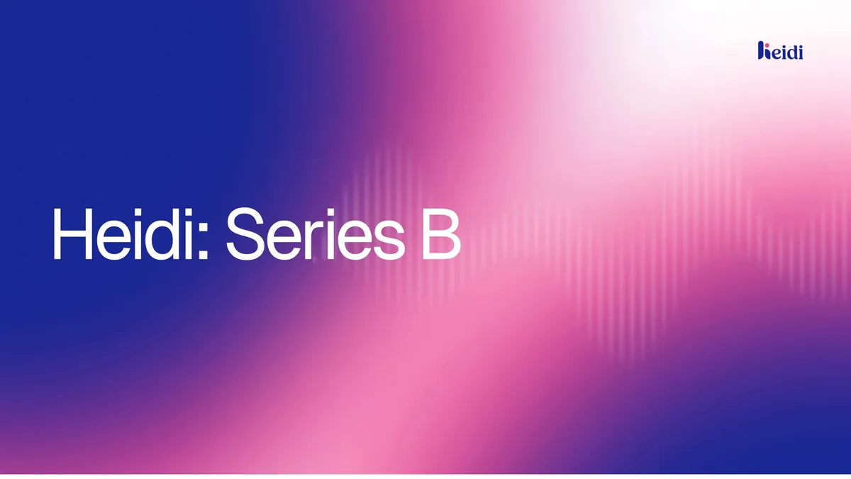 The pitch deck AI scribe Heidi Health used to raise $65 million · slide 1