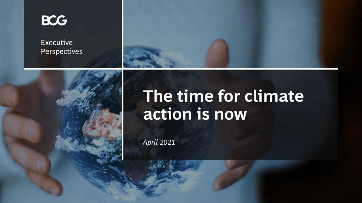 The time for climate action is now · slide 1