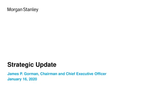 Morgan Stanley | Investor Presentation Deck | 18 slides