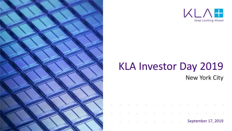 KLA | Investor Day Presentation Deck | 124 slides