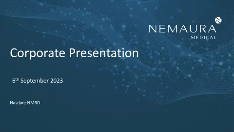 Nemaura Medical | Investor Presentation Deck | 22 slides