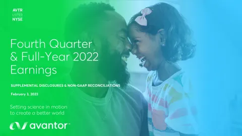 Avantor | Results Presentation Deck | 13 slides