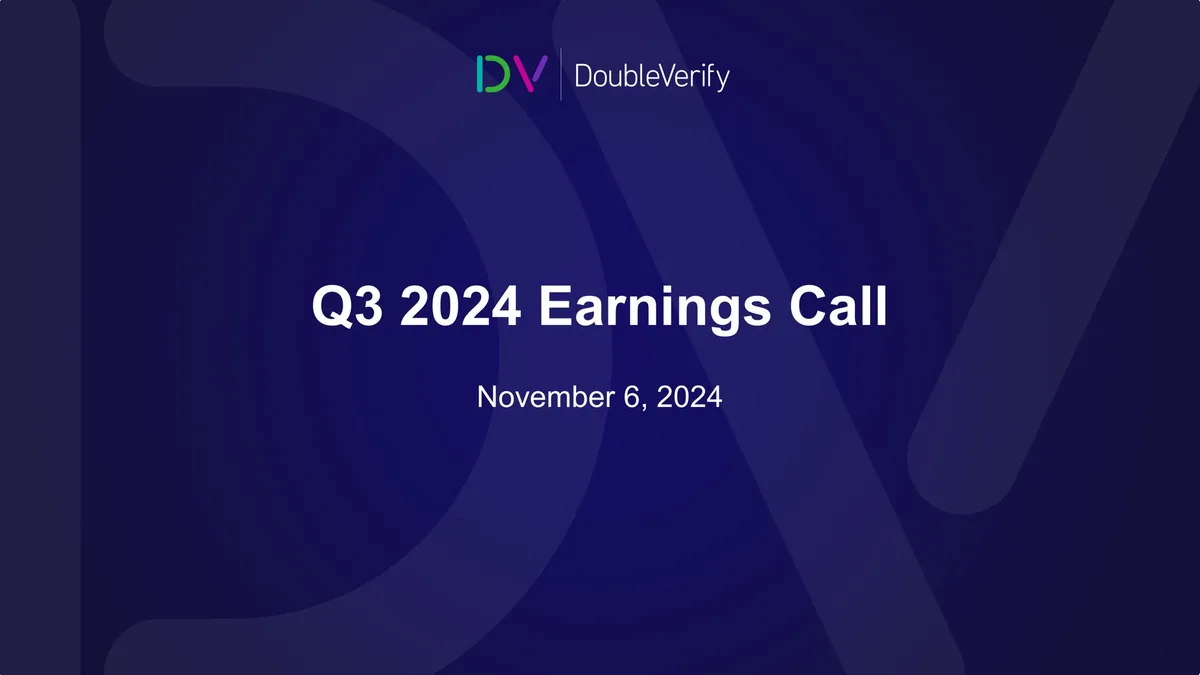 DoubleVerify | Results Presentation Deck | 17 slides · slide 1