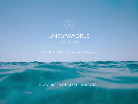 OnesSpaWorld | Investor Presentation Deck | 20 slides