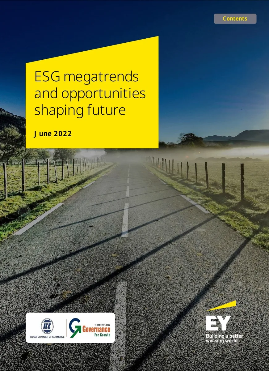 Includes logos for Indian Chamber of Commerce and EY, and a theme tag 'Governance For Growth'.