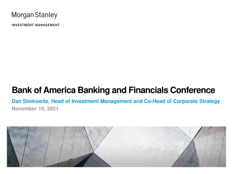 Morgan Stanley | Investor Conference Presentation Deck | 8 slides