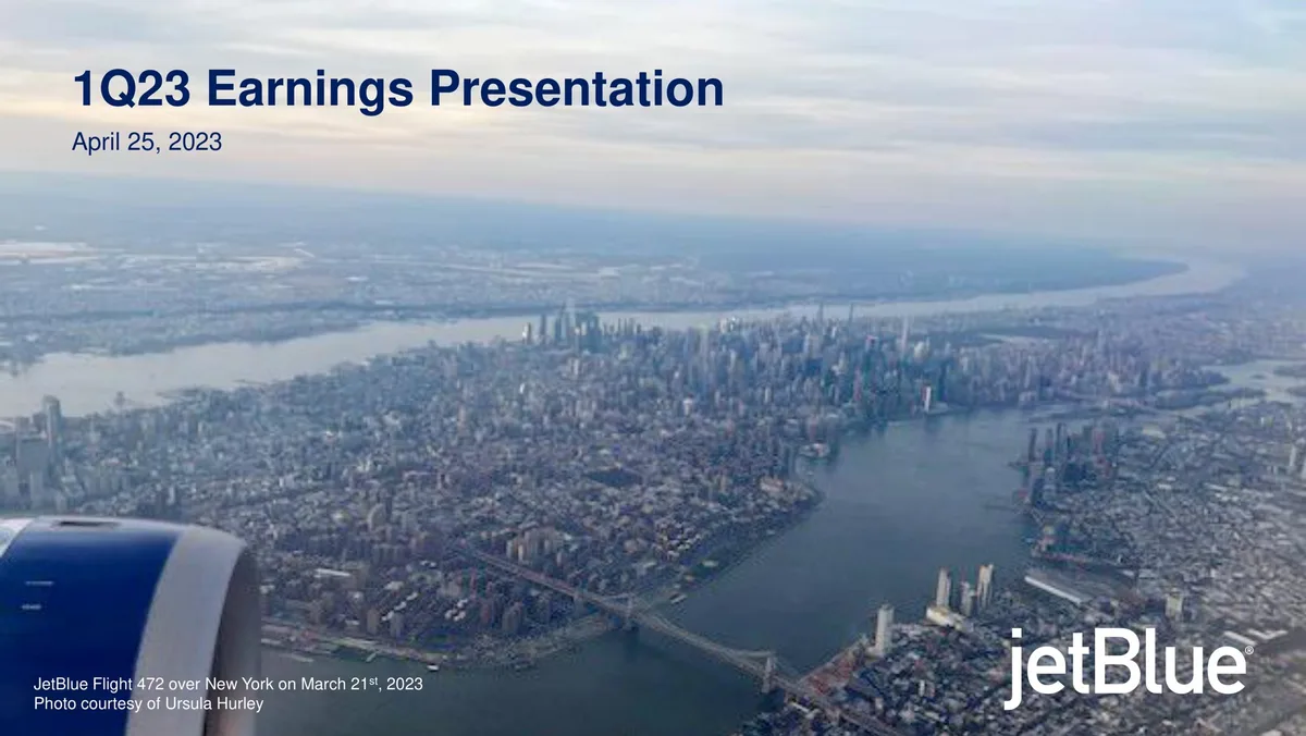 jetBlue | Results Presentation Deck | 17 slides · slide 1