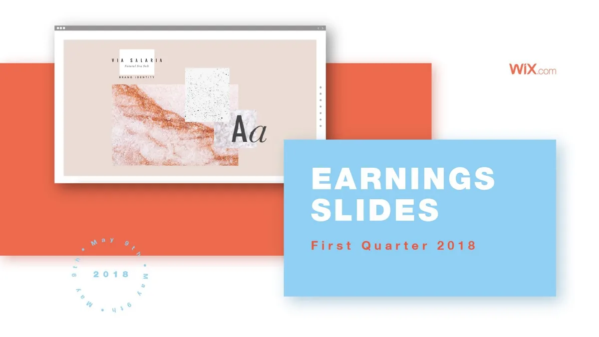 Wix | Results Presentation Deck | 22 slides · slide 1