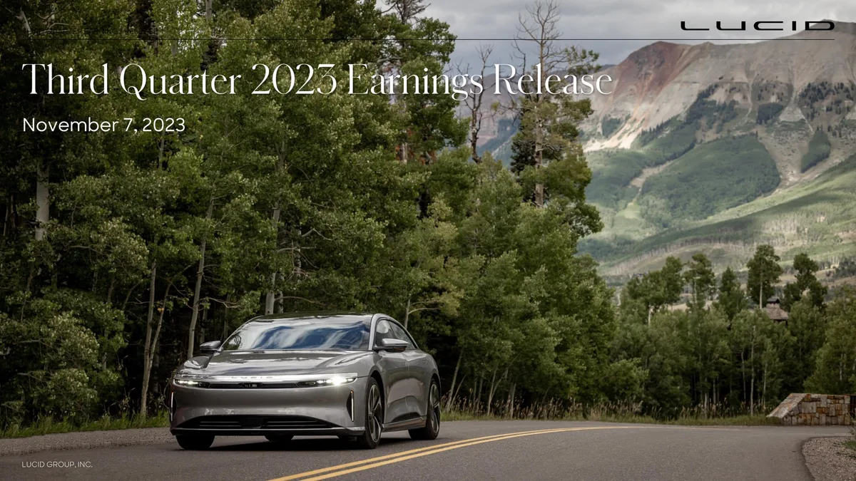 Lucid Motors | Results Presentation Deck | 31 slides · slide 1