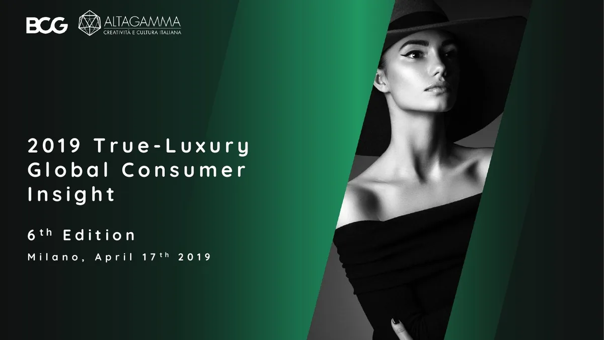2019 True-Luxury Global Consumer I nsight · slide 1
