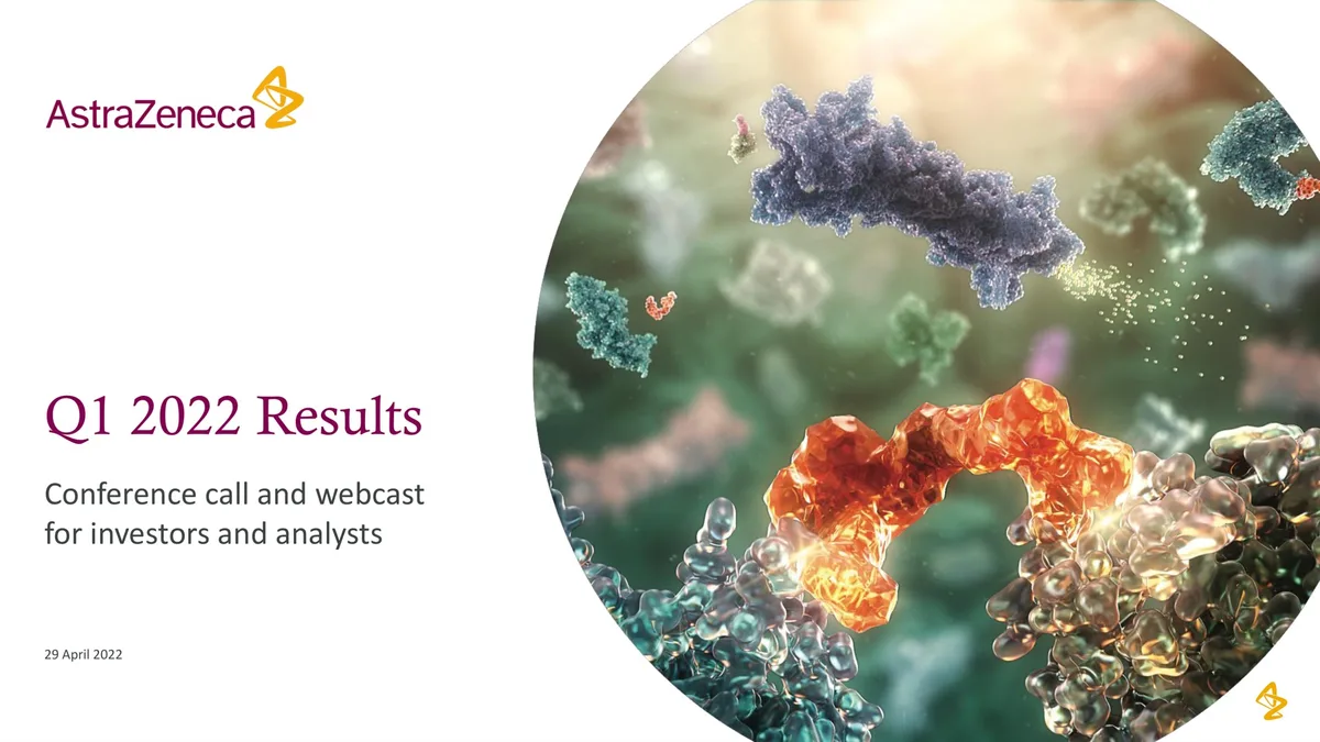 AstraZeneca | Results Presentation Deck | 40 slides · slide 1
