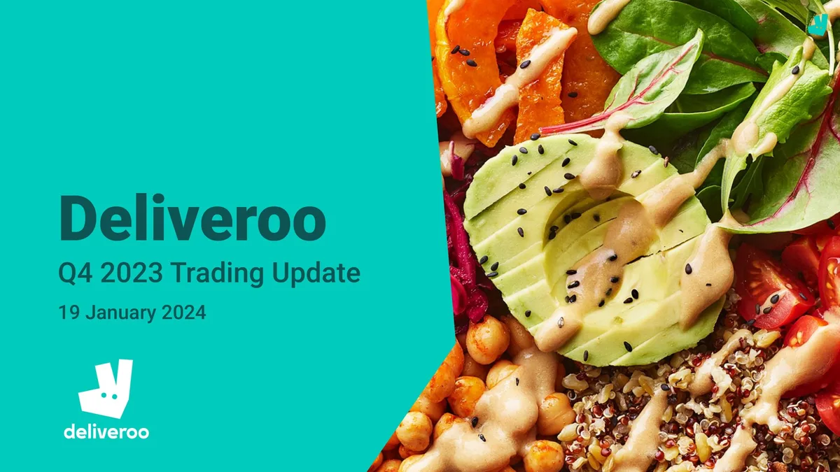 Deliveroo | Results Presentation Deck | 5 slides · slide 1