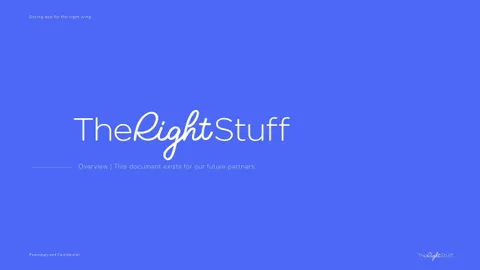 The pitch deck dating app The Right Stuff used to raise $1.5 million