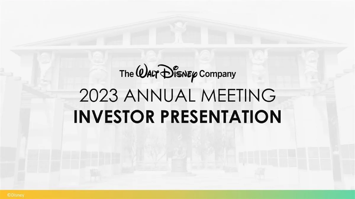 Disney | Shareholder Engagement Presentation Deck | 16 slides · slide 1