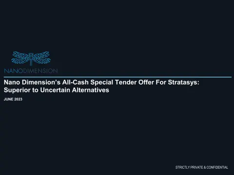 Nano Dimension | Mergers and Acquisitions Presentation Deck | 12 slides