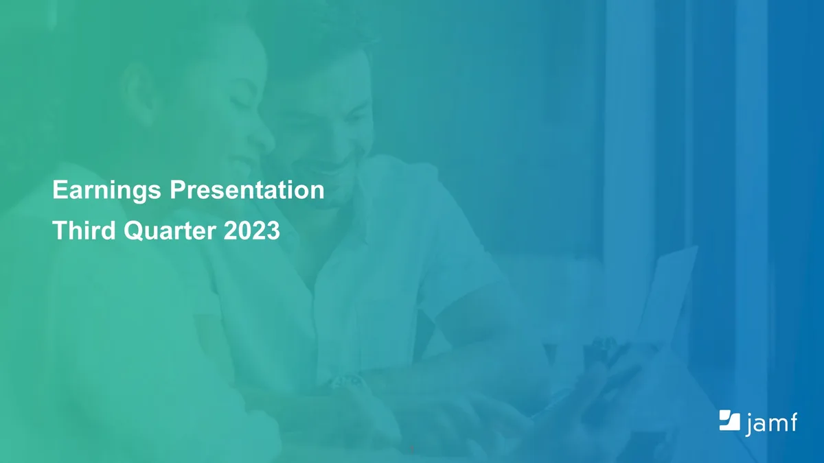 Jamf | Results Presentation Deck | 15 slides · slide 1