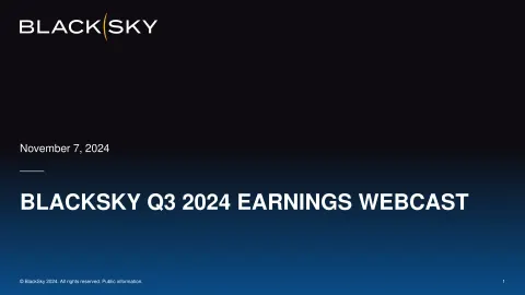 BlackSky | Results Presentation Deck | 21 slides