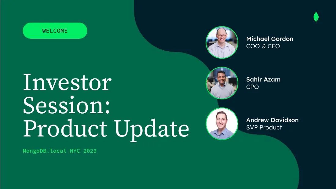 2023 Investor Session Product Update · slide 1