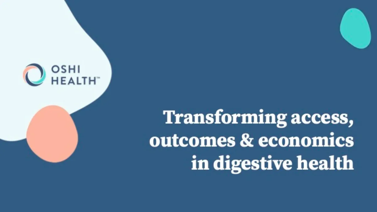 Pitch deck digestive care startup Oshi Health used to get $30 million · slide 1