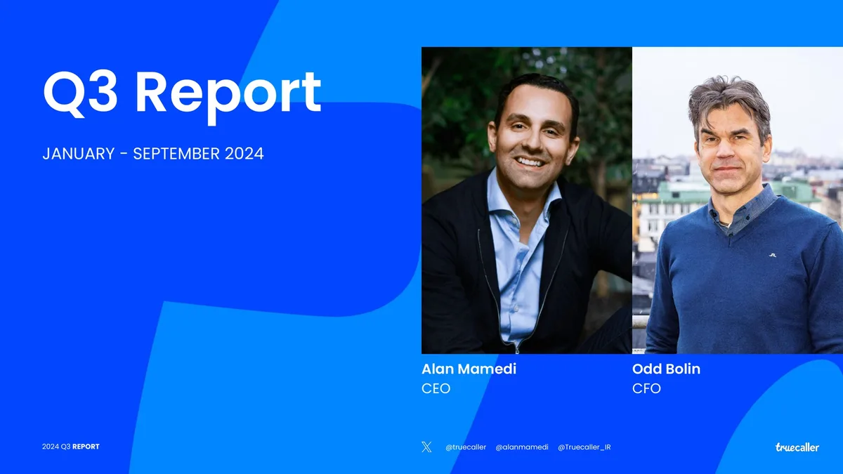Truecaller | Results Presentation Deck | 34 slides · slide 1
