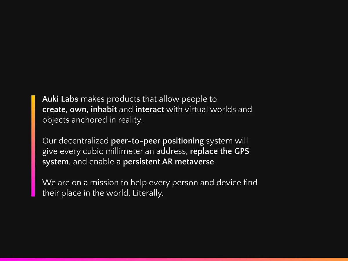 The slide uses a vertical gradient bar as a visual anchor for the text block.