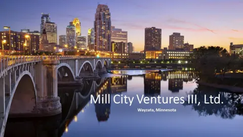 Mill City Ventures III | Results Presentation Deck | 10 slides