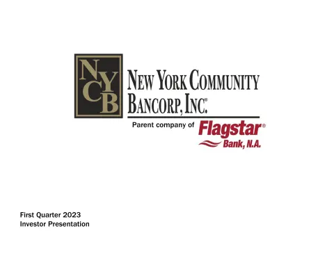 New York Community Bancorp | Results Presentation Deck | 30 slides