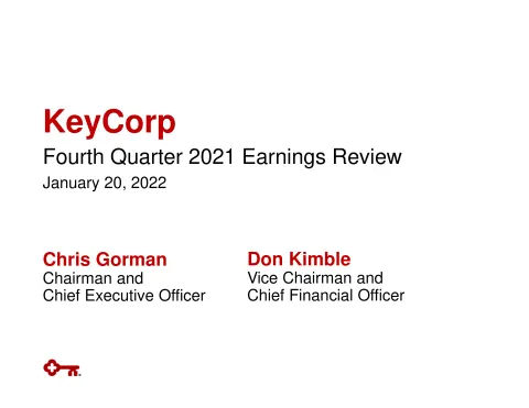KeyCorp | Results Presentation Deck | 22 slides