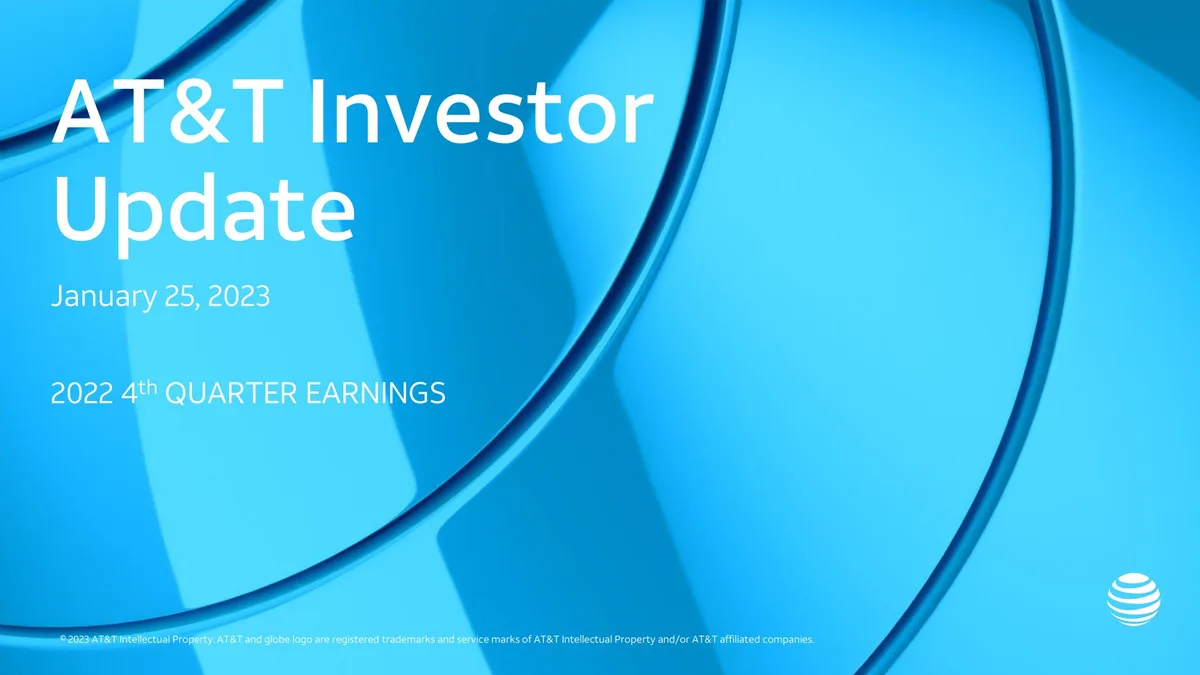 AT&amp;T | Results Presentation Deck | 14 slides · slide 1