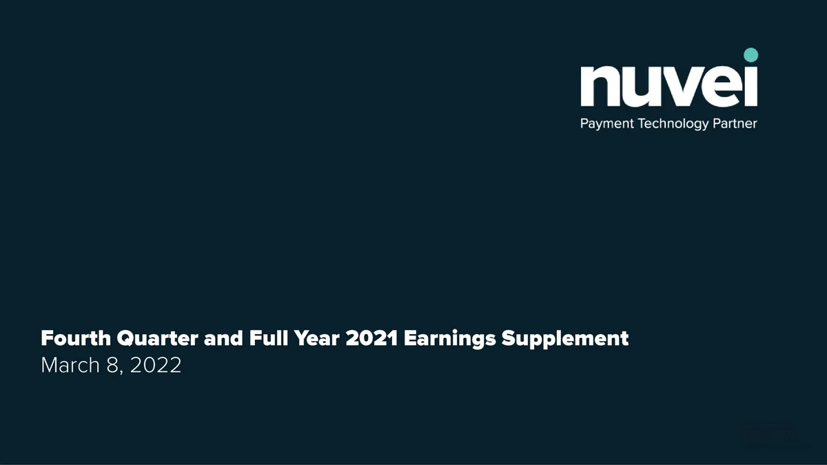 Nuvei | Results Presentation Deck | 36 slides · slide 1