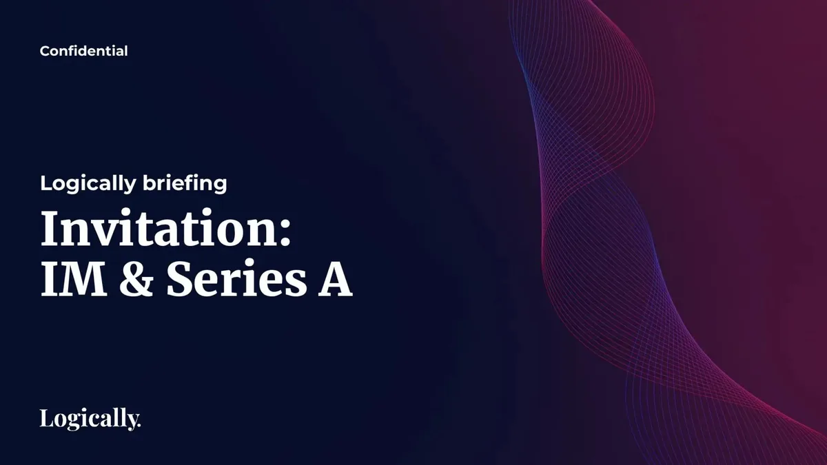 Amazon backed anti-misinformation startup Logically in a $24 million funding round after seeing this 16-slide pitch deck · slide 1