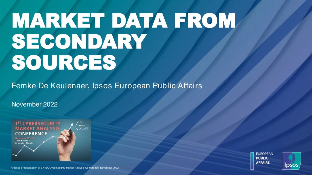 Includes conference branding for the 1st Cybersecurity Market Analysis Conference.