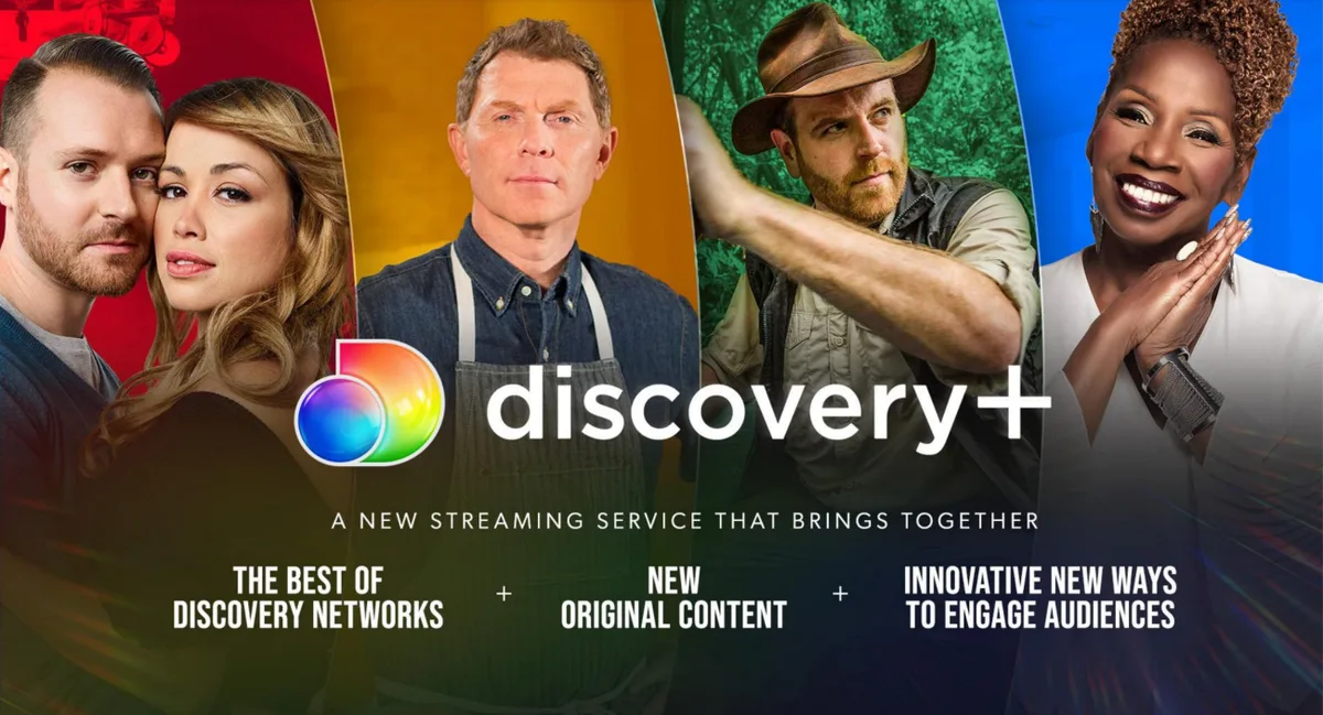 The slide uses a collage of talent to represent the breadth of content.