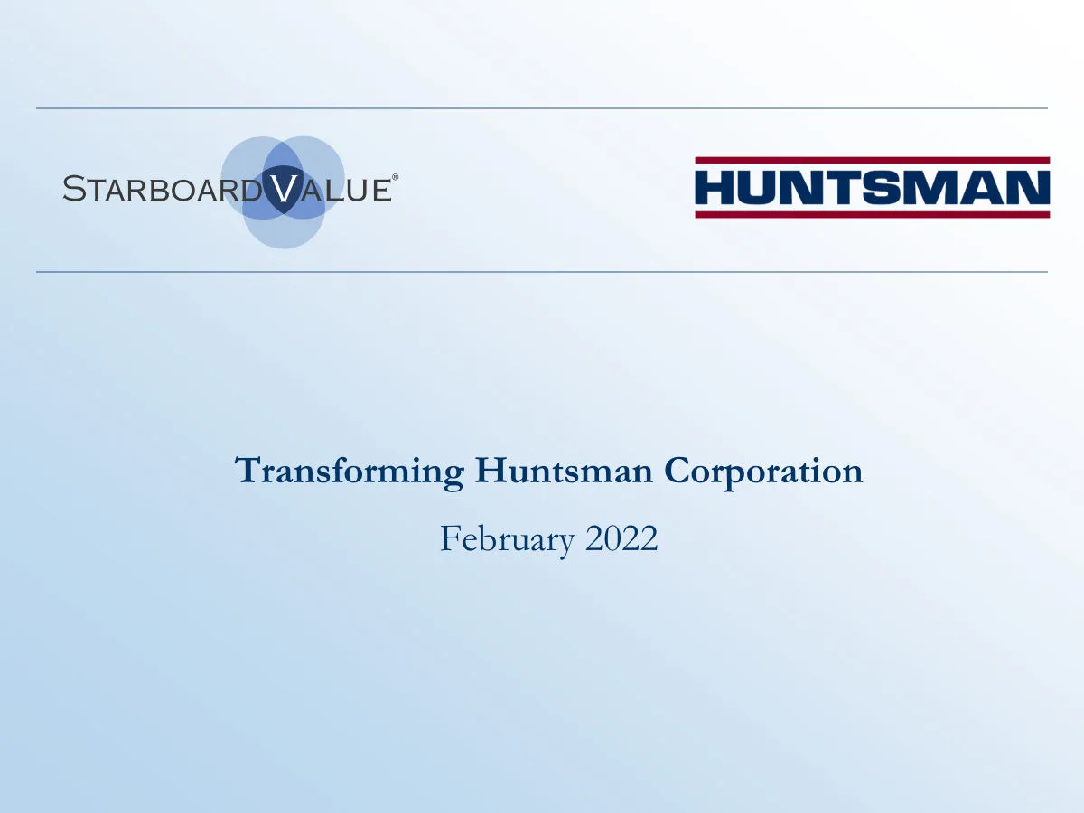 Huntsman Corporation (HUN) · slide 1