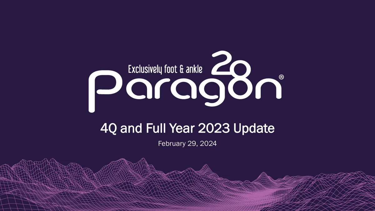 Paragon28 | Results Presentation Deck | 10 slides · slide 1