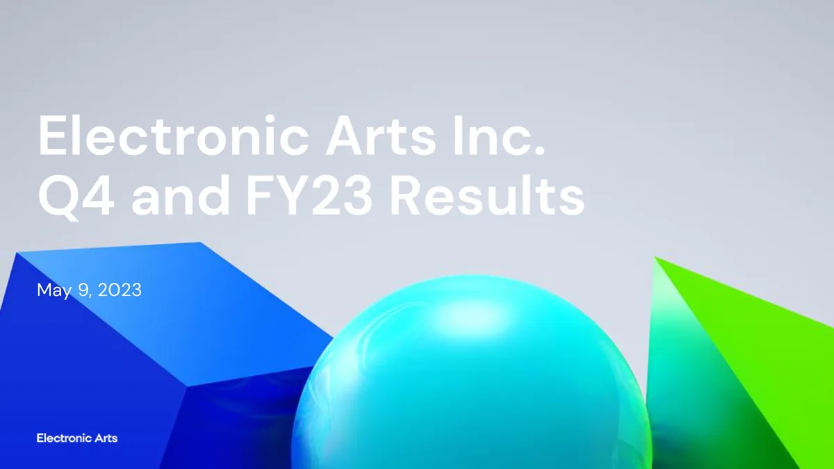 Electronic Arts | Results Presentation Deck | 18 slides · slide 1