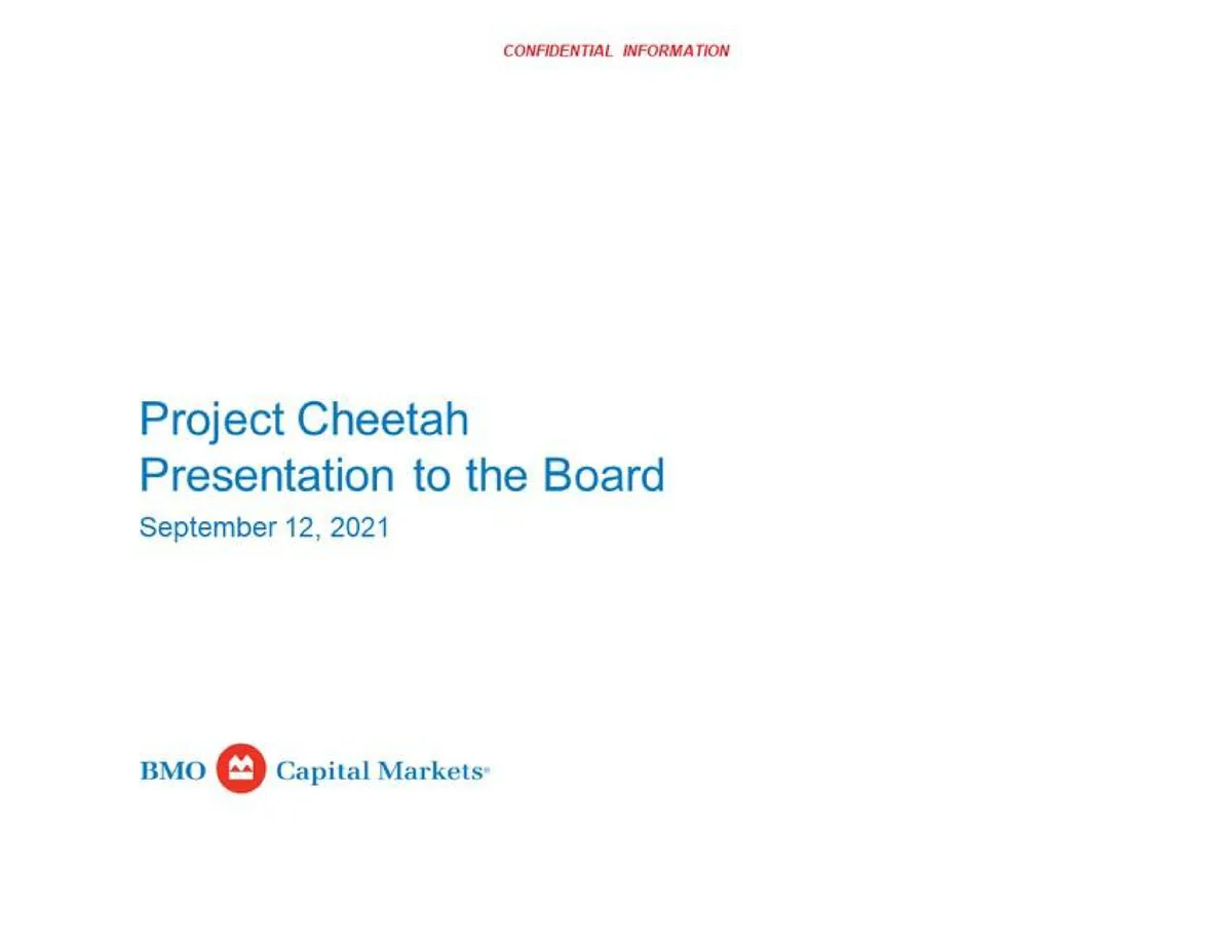BMO Capital Markets | Investment Banking Pitch Book | 18 slides · slide 1