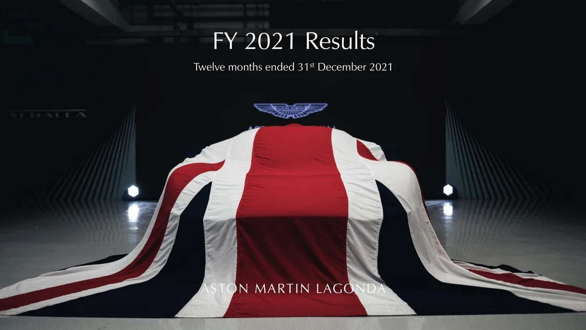 Aston Martin Lagonda | Results Presentation Deck | 28 slides · slide 1