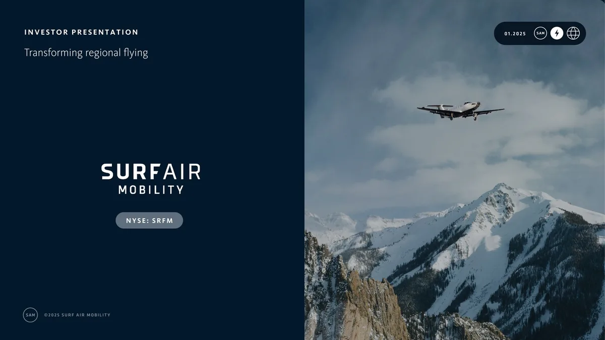 Surf Air | Investor Presentation Deck | 23 slides · slide 1