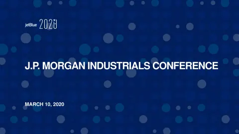 jetBlue | Investor Conference Presentation Deck | 12 slides
