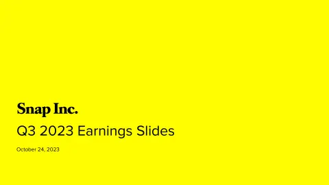 Snap Inc | Results Presentation Deck | 19 slides