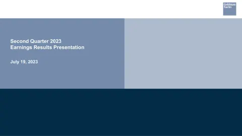 Goldman Sachs | Results Presentation Deck | 15 slides