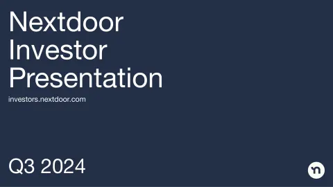 Nextdoor | Investor Presentation Deck | 36 slides