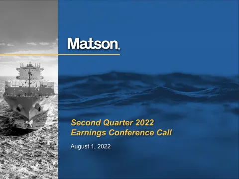 Matson | Results Presentation Deck | 19 slides