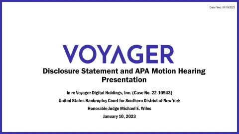 Voyager Digital | Investor Presentation Deck | 8 slides