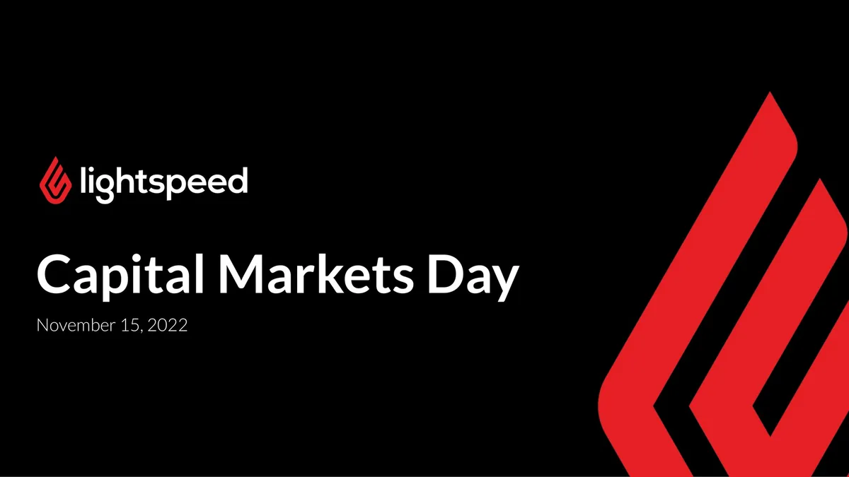 Lightspeed | Investor Day Presentation Deck | 120 slides · slide 1