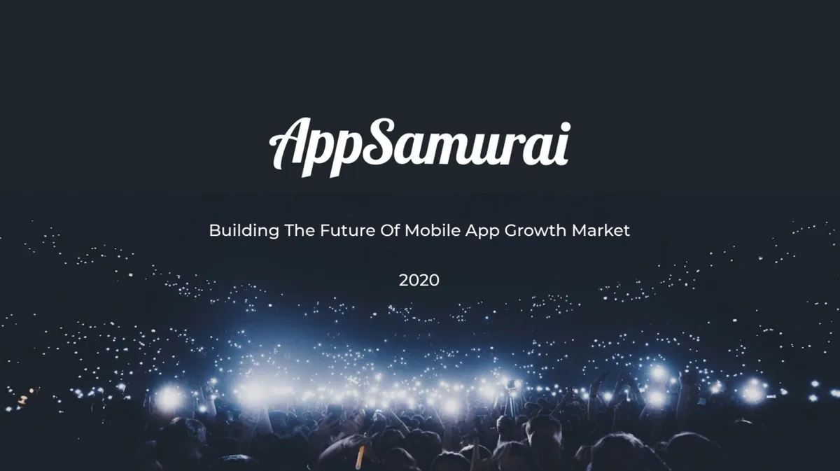 App Samurai used this pitch deck to raise $2.4 million Series A · slide 1
